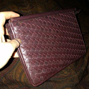 Ronora woven cordovan Leather convertible bag Coachella festival wear